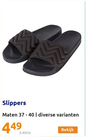 Action Slippers Maten 37-40 aanbieding