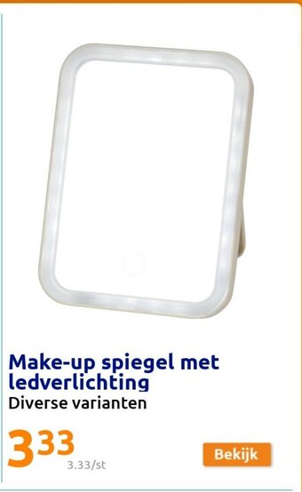 Action Make-up spiegel met ledverlichting aanbieding