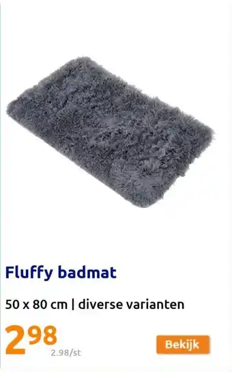 Action Fluffy badmat 50 x 80 cm aanbieding