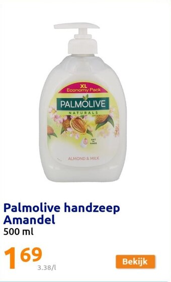 Action Palmolive Handzeep Amandel 500 ml aanbieding
