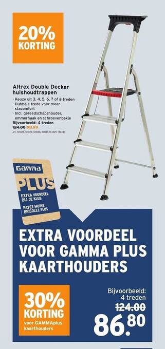 GAMMA Altrex double decker huishoudtrappen aanbieding