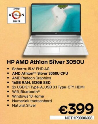 HP AMD Athlon Silver 3050U