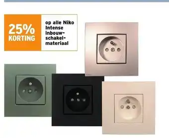 GAMMA Niko intense inbouwschakel-materiaal aanbieding
