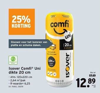 GAMMA Isover comfi uni dikte 20 cm aanbieding