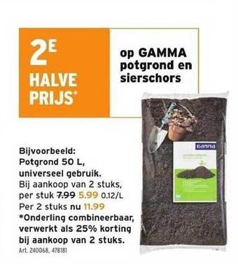 GAMMA Gamma potgrond en sierschors aanbieding