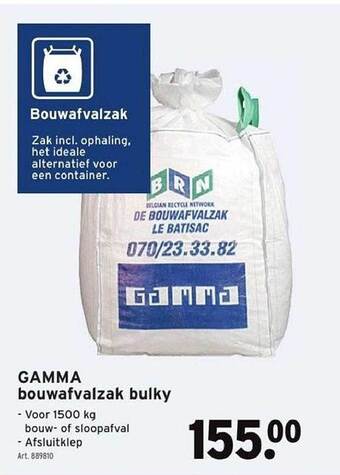 GAMMA Gamma bouwafvalzak bulky aanbieding