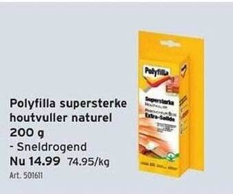 GAMMA Polyfilla supersterke houtvuller naturel 200 g aanbieding