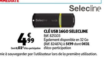 Auchan Selecline Cle USB 16G0 aanbieding
