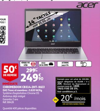 Acer Chromebook CB314-2HT-K6JJ
