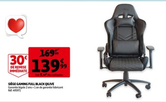 Auchan Qilive Siege Gaming Full Black aanbieding
