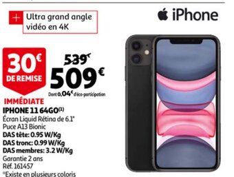 Auchan iPhone 11 64GO aanbieding