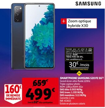 Auchan Samsung Smartphone S20 FE 5G aanbieding
