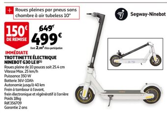 Auchan Trottinette Electrique Ninebot G30 LE II aanbieding
