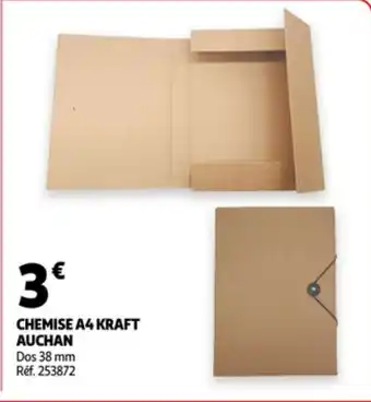 Chemise A4 Kraft Auchan