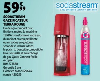Sodastream Gazeificateur Terra Rouge