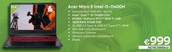 CompuDeals Acer Nitro 5 intel i5-11400H aanbieding