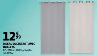 Auchan Rideau Occultant Avec Oeillets aanbieding