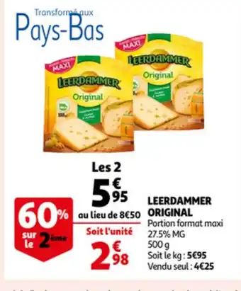 Auchan Leerdammer Original 500 g aanbieding