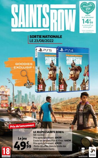 Auchan Le jeu ps5 saints row 4 aanbieding