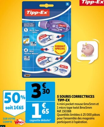 5 souris correctrices tipp-ex