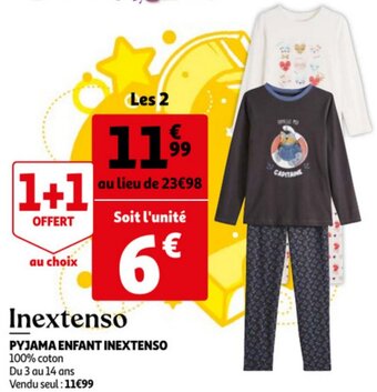 Auchan Pyjama enfant inextenso aanbieding