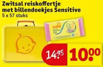 Kruidvat Zwitsal reiskoffertje met billendoekjes sensitive aanbieding