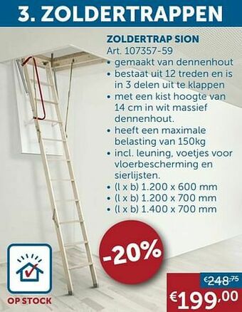 Zelfbouwmarkt Zoldertrap sion aanbieding