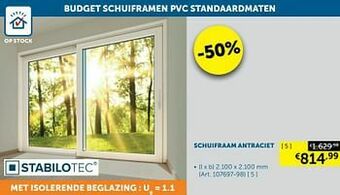 Zelfbouwmarkt Schuifraam antraciet aanbieding