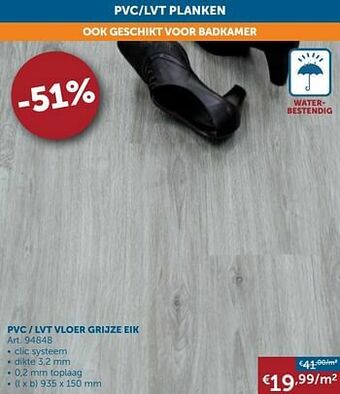 Zelfbouwmarkt Pvc - lvt vloer grijze eik aanbieding