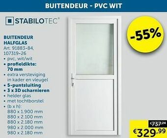 Zelfbouwmarkt Buitendeur halfglas aanbieding