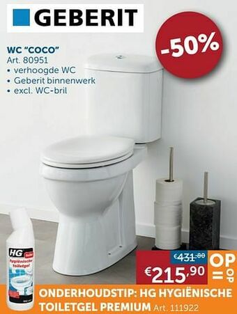 Zelfbouwmarkt Wc coco aanbieding