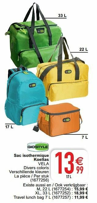 Sac isothermique koeltas vela