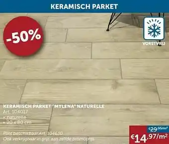 Zelfbouwmarkt Keramisch parket mylena naturelle aanbieding