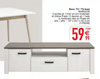 Marquis Banc TV / TV-kast 147 x 44,1 x 42,3 cm, 1176058