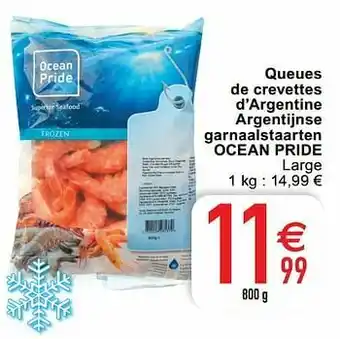 Queues de crevettes d`argentine argentijnse garnaalstaarten ocean pride