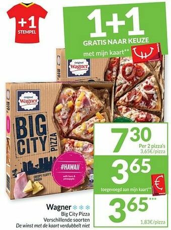 Intermarché Wagner big city pizza aanbieding