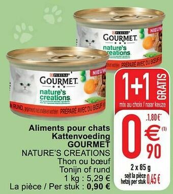 Cora Aliments pour chats kattenvoeding gourmet nature`s creations aanbieding