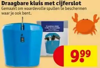 Kruidvat Draagbare kluis met cijferslot aanbieding