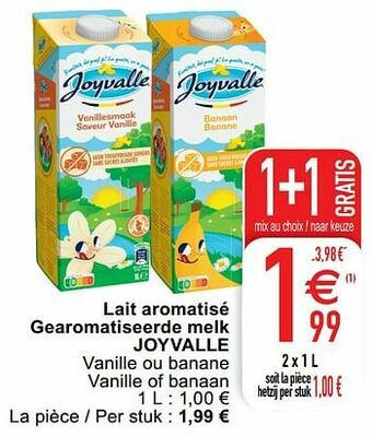Lait aromatisé gearomatiseerde melk joyvalle