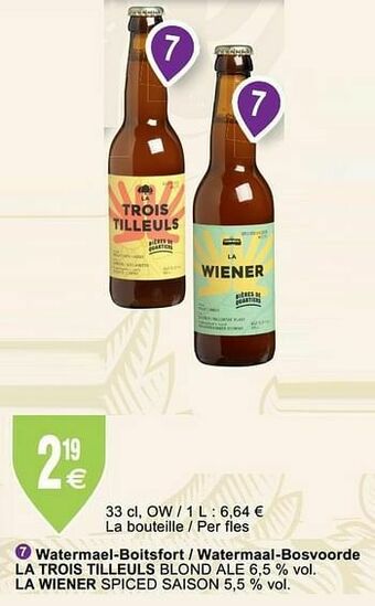 Cora Watermael-boitsfort - watermaal-bosvoorde la trois tilleuls blond ale la wiener spiced saison aanbieding