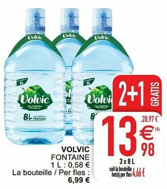 Cora Volvic fontaine aanbieding
