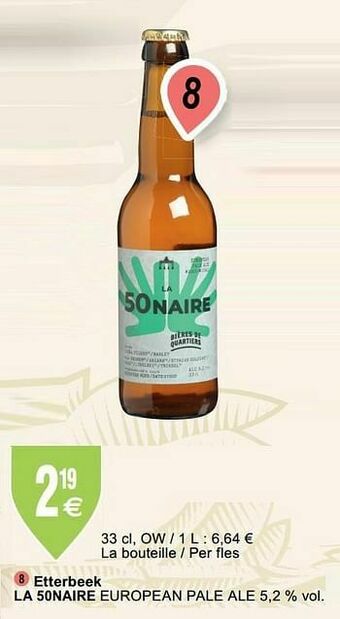 Cora Etterbeek la 50naire european pale ale aanbieding