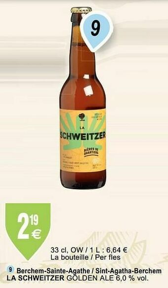 Berchem-sainte-agathe - sint-agatha-berchem la schweitzer golden ale