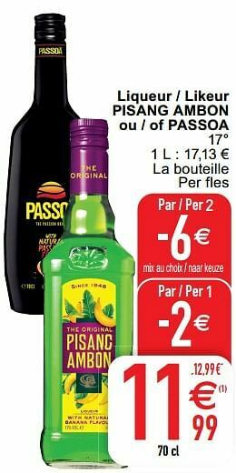 Cora Liqueur - likeur pisang ambon ou - of passoa aanbieding