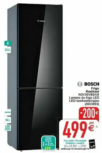 Cora Bosch frigo koelkast kgv36vbeas aanbieding