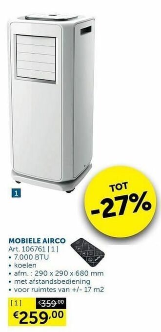 Zelfbouwmarkt Profile mobiele airco aanbieding