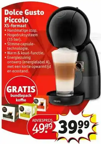 Kruidvat Krups dolce gusto piccolo aanbieding