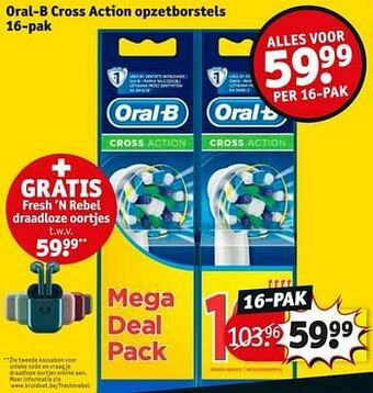 Kruidvat Oral-b cross action opzetborstels aanbieding