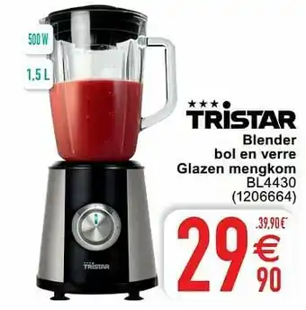 Cora Tristar blender bol en verre glazen mengkom bl4430 aanbieding