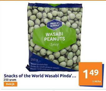 Action Snacks of the world wasabi pinda aanbieding